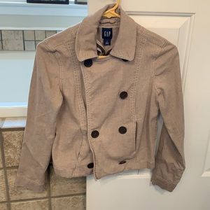 Gap tan cropped pea coat